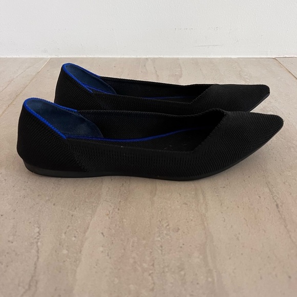 Rothy’s The Point Washable Flats Black Size W9 - Picture 4 of 11